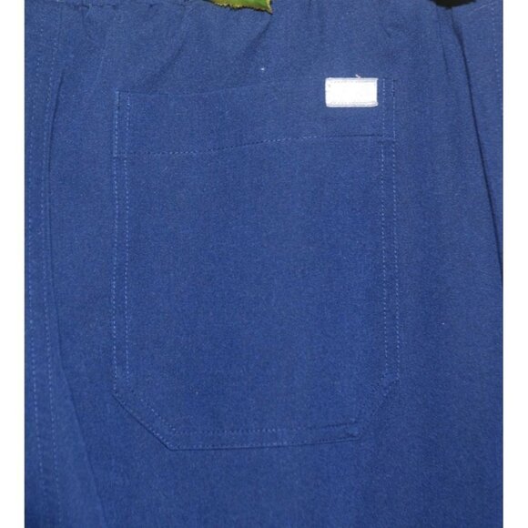 FIGS Ladies Yola Blue Skinny Scrub Pants Size L 11 Pockets Split Ankle Nursing - Picture 9 of 12